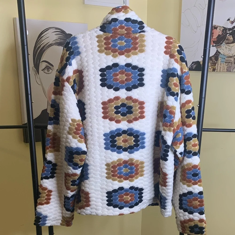 💫HP‼️💫 Men’s NWT HONOR THE GIFT Wool-Blend Full Zip Jacket in Cream, Size XL - Picture 7 of 7